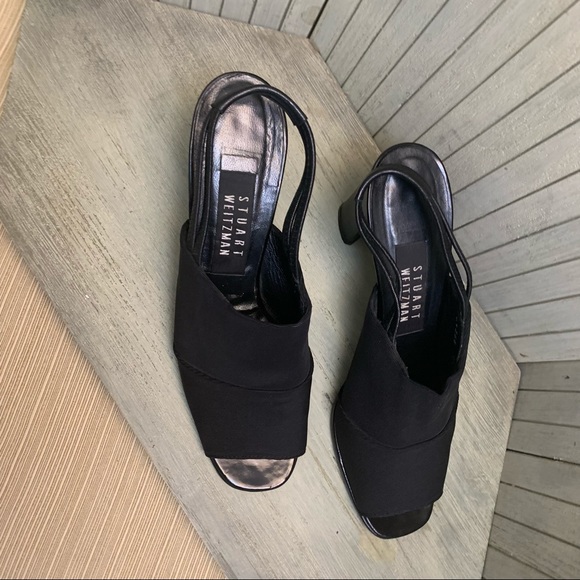 Stuart Weitzman Black Block Heel 6.5B - Picture 9 of 9